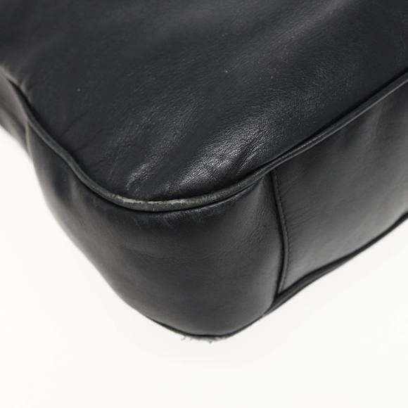GUCCI Bamboo Hand Bag Leather 2way Black 001 1577 Auth 81330 - Picture 13 of 16